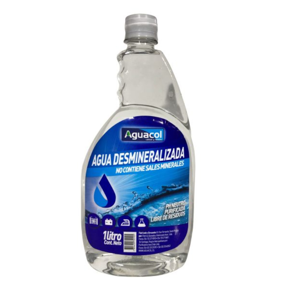 BIDON AGUA DESTILADA X 1 LITRO AGUACOL