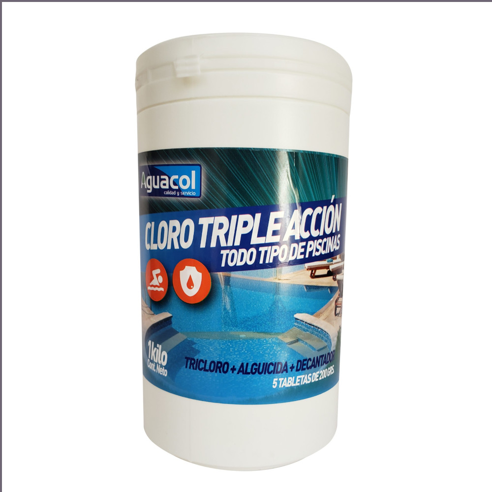 CLORO TRIPLE ACCION TABLETA 1KG AGUACOL