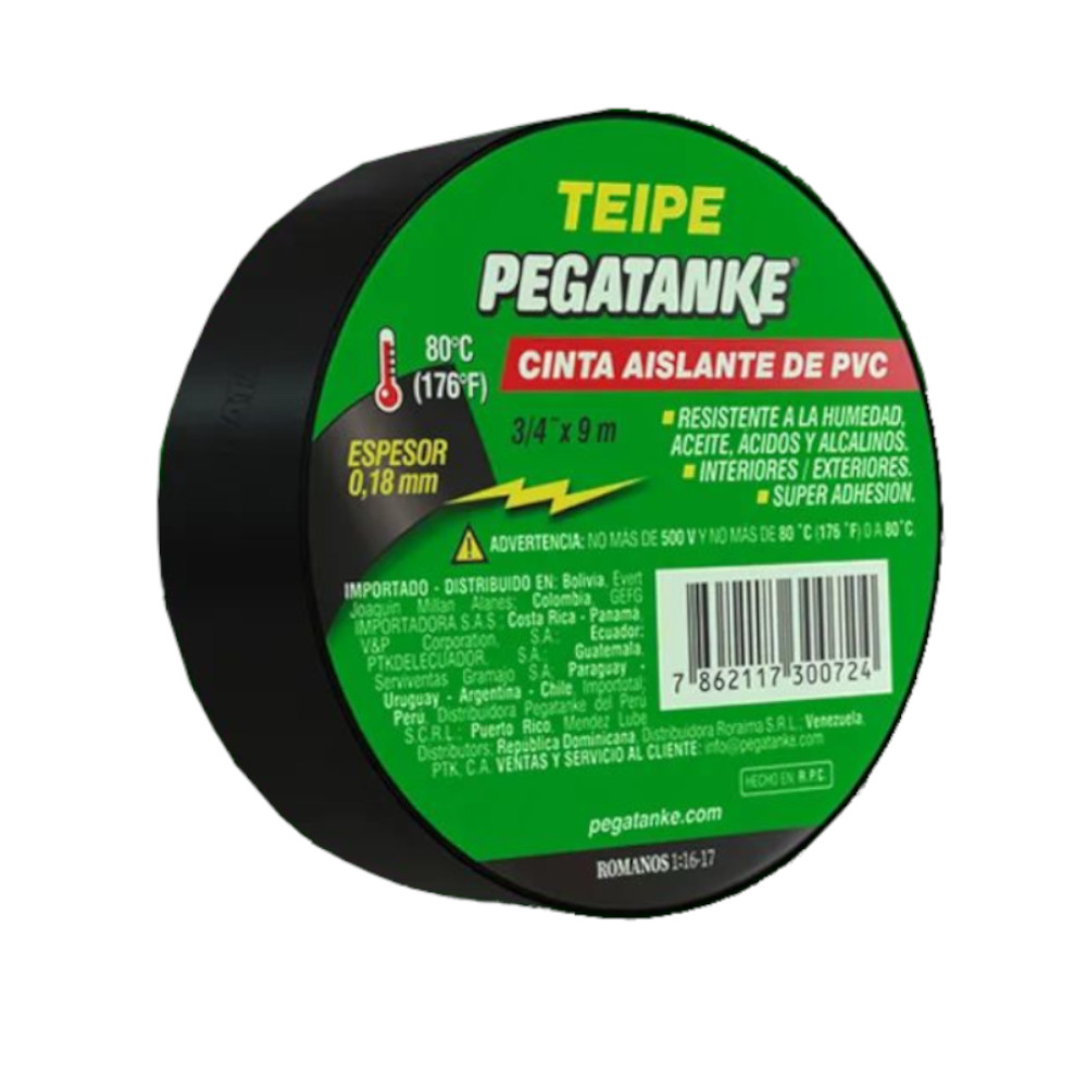 PEGATANKE  CINTA AISLANTE DE PVC 3/4   9M